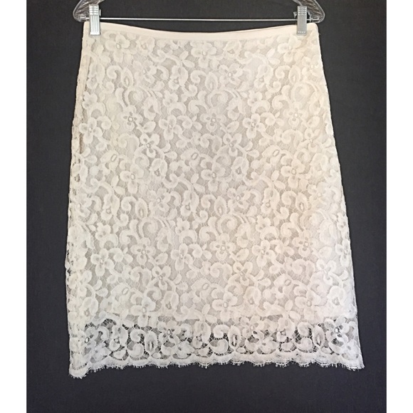 J. Crew Dresses & Skirts - J. Crew ivory lace skirt